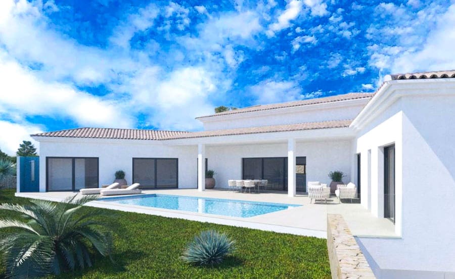 Elegante Neubauvilla in Beniarbeig 3 Poolterrasse Neubau Villa